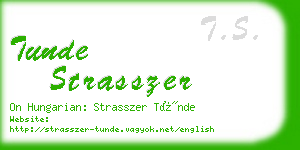 tunde strasszer business card